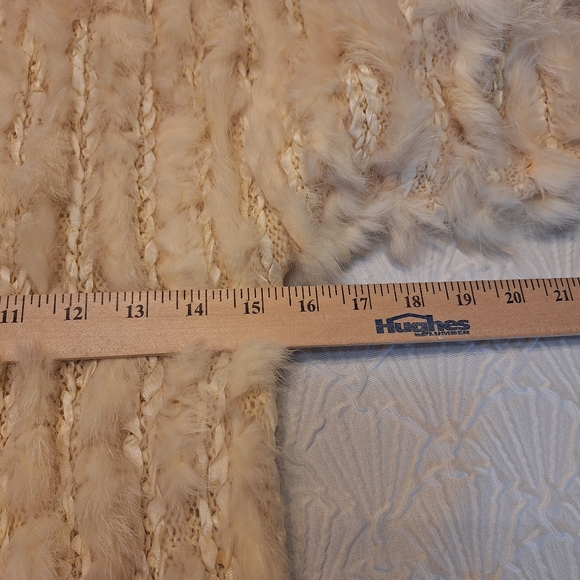 Vintage 60s Fur Wool Blend Cardigan, Size S - Picture 4 of 7